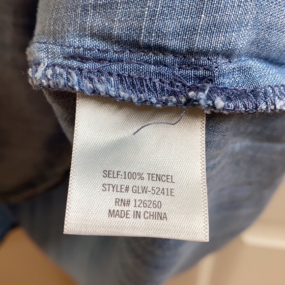 Francesca's Blue Rair chambray tunic top/dress S - Picture 7 of 9